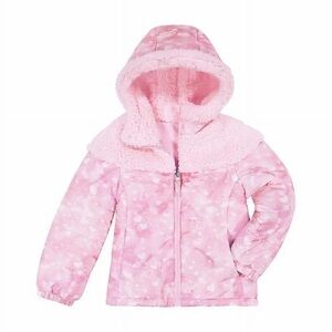 Gerry Girls Reversible Faux Fur Winter Hooded Jacket Pink | Size: 4T